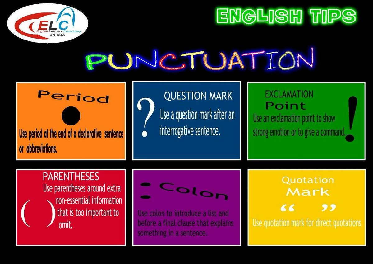 Let's learn about how to use punctuation
#satniteenglish <a href="/ridwankamil/">Ridwan Kamil</a> <a href="/BEM_UNISBA/">BEM UNISBA</a>