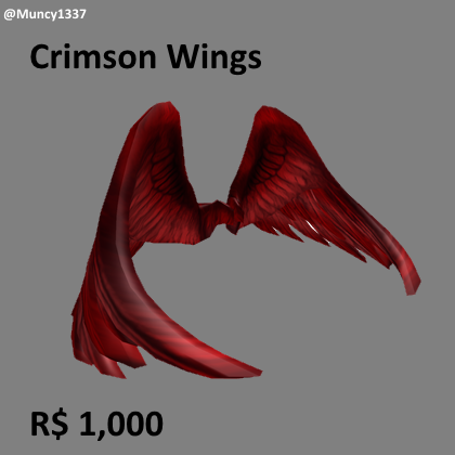 Roblox Notifier Muncy1337 Twitter - crimson bat wings roblox