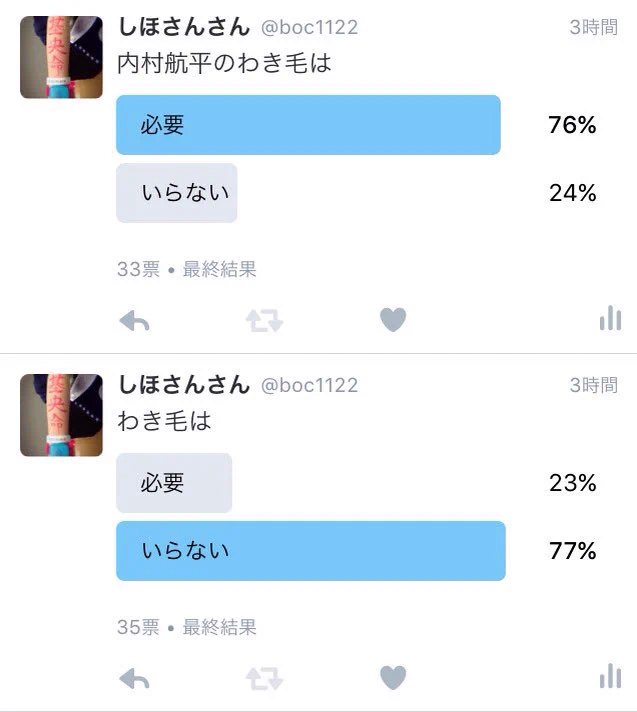 わき毛アンケートの結果が謎過ぎて逆に笑えるｗｗ