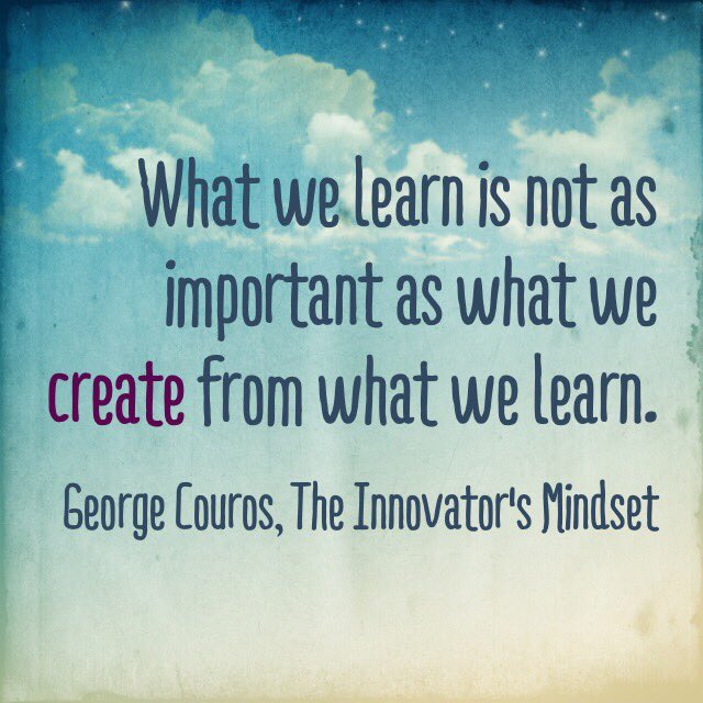 connect2jamie's tweet photo. Learners CREATING. That should be our goal. #innovatorsmindset #tlchat #tlklein https://t.co/yFlePBZlh1
