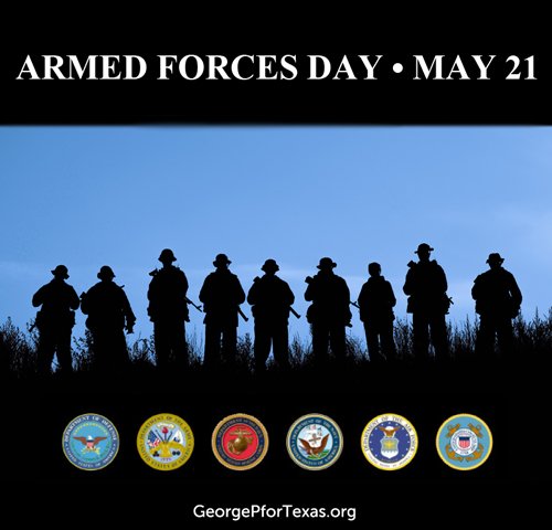 georgepbush's tweet photo. Thank you to all the men &amp; women who serve our country! #ArmedForcesDay https://t.co/FNpkGSZwUl