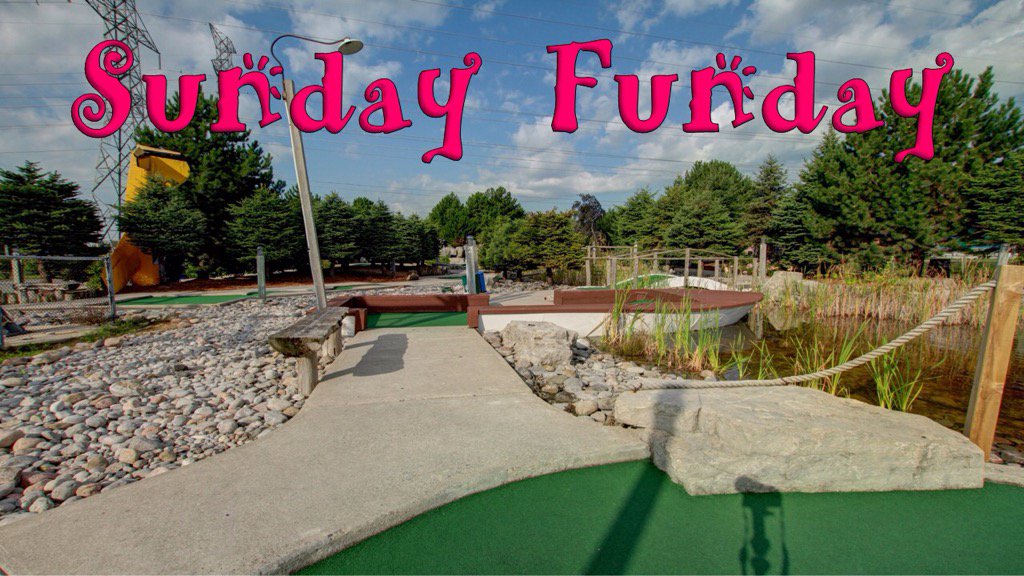 ppfgolf's tweet photo. Guess what tomorrow is! Retweet TODAY for a chance to win a free mini golf for Sunday Funday TOMORROW. 5 winners! https://t.co/O3fOToLOzF