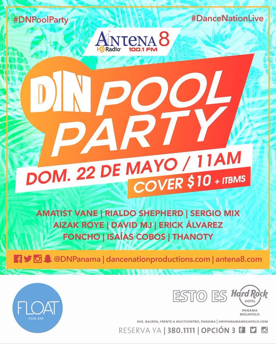 heidyreinel's tweet photo. Les deseamos un feliz WKND. Es todo por hoy en #DanceNationLive Los esperamos el domingo en la #DNPoolParty https://t.co/w1ZD9bQNDp