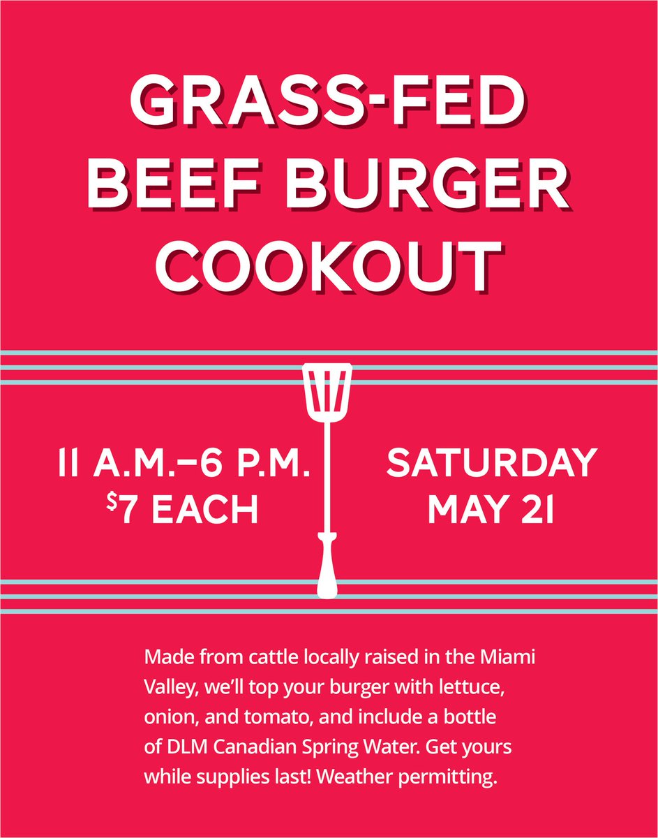 DorothyLaneMkt's tweet photo. Let's do this! Grass-fed beef burgers today at all three DLMs! #cookoutalert https://t.co/oyxvw0h6Se