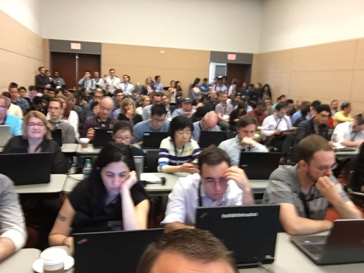 jffmsl's tweet photo. Standing room only for Director Thompson's keynote! #ODSC #citysdk @uscensusbureau https://t.co/a8j3L6oHxr