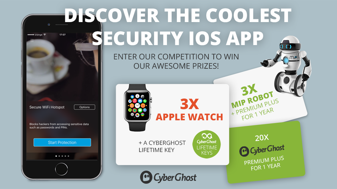 CyberGhost_EN's tweet photo. Only one day left to Win a CyberGhost Lifetime subscription! Good luck!
https://t.co/j1IcETRuA2

#CyberGhostiOS https://t.co/wk0W5kuUOb