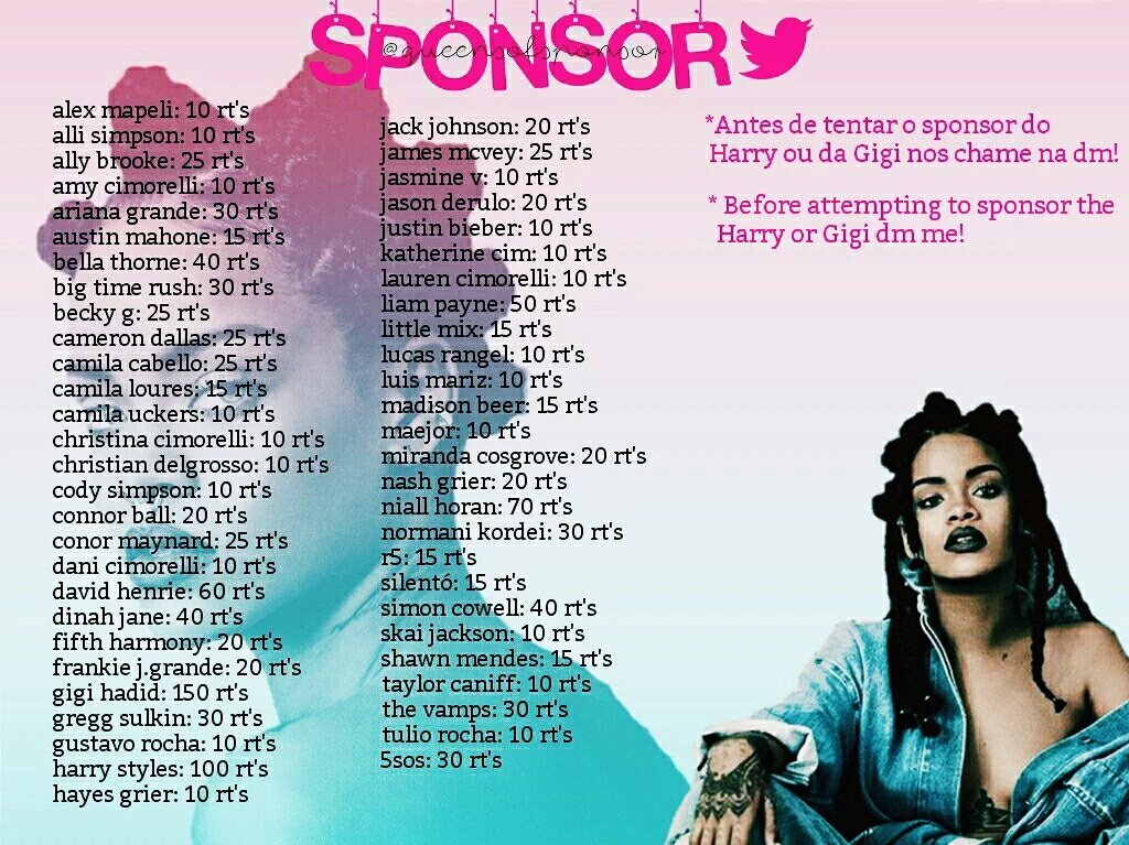 DeburaBianchi's tweet image. 🍭Eu quero a @queensofsponsor como a minha sponsor do:5SOS🍭

Meta: 30 rt's 💣

❌ SEM CONTAS SALVAS ❌