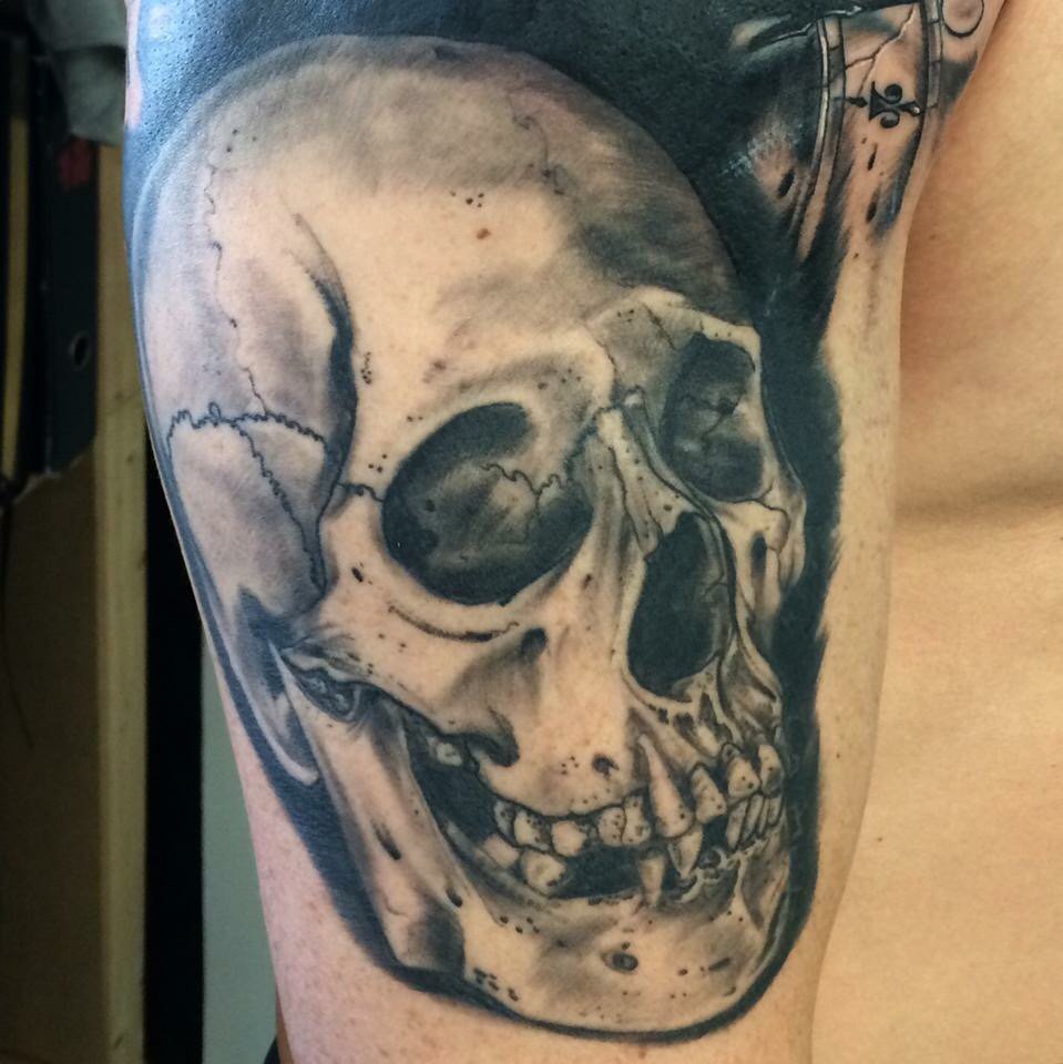 prtattooparlour's tweet photo. Healed skull by our @crystal_skull_tattoo #bristol #customtattoostudio #skulltattoo https://t.co/B9tQQf1ZAC