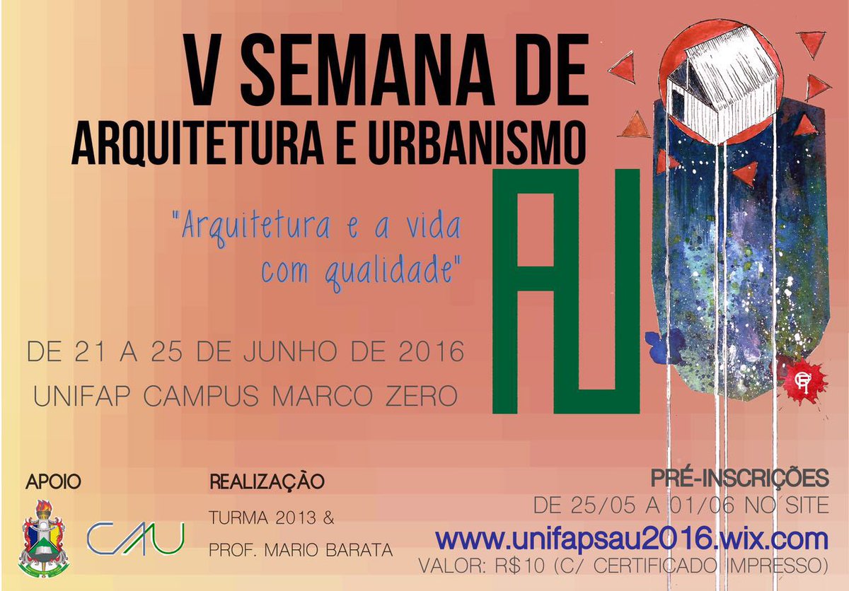 Ail_lon's tweet photo. Divulgando!
#arquitetura #unifap #arquiteturaunifap #semanadearquitetura #sau #sauunifap #vsau #vsauunifap #au2013 https://t.co/KaayWbUmBJ