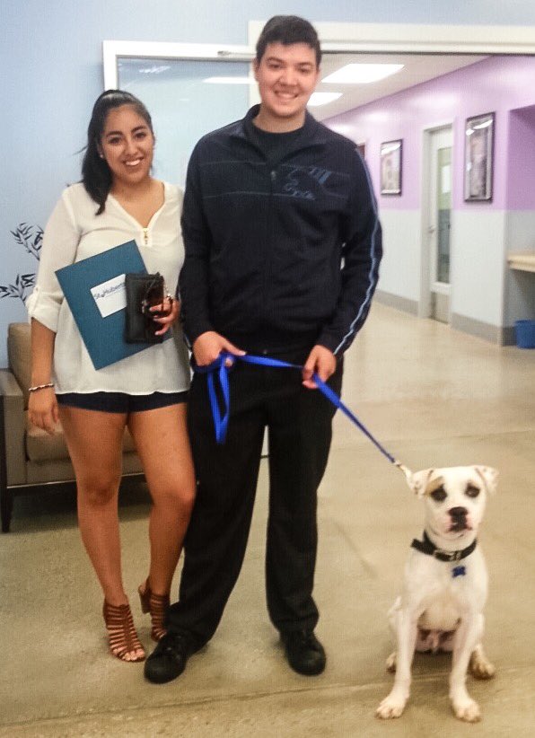 Mufasa came to us via @CCASNJ. Yesterday was his lucky day &amp; he went HOME with the Ramirez family! #sthubertsanimal