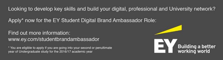 Amanda_EY's tweet photo. EY are looking for a UoN Brand Ambassador for the next academic year! Go to: https://t.co/zNJgdb6yj0 @UoNCareers https://t.co/whxW0TgJLQ
