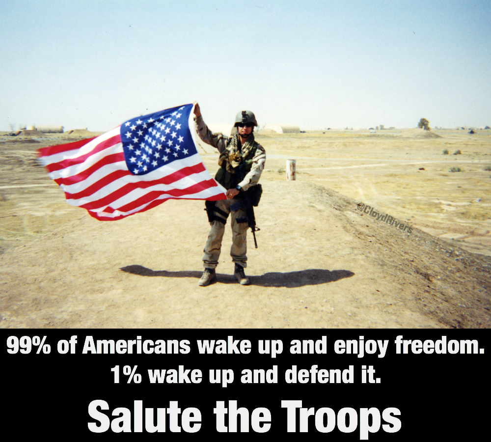 CloydRivers's tweet photo. Today is Armed Forces Day, but this is America. Every day should be Armed Forces Day. https://t.co/IKK1Twftpx