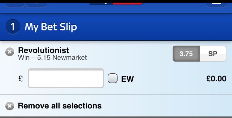 3PointTips's tweet image. Revolutionist - Newmarket @ 3.75