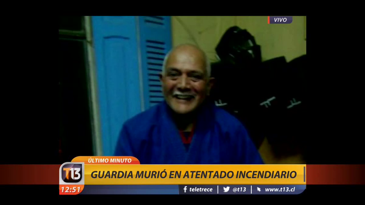 T13's tweet photo. 📱#T13Móvil | Eduardo Lara, guardia que murió en incendio, tenía 71 años  » https://t.co/NV0FqxHY1v https://t.co/9xvagRN88t