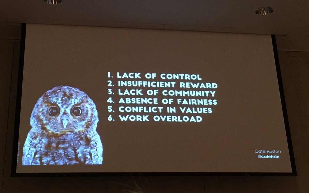 owl and list of burnout causes