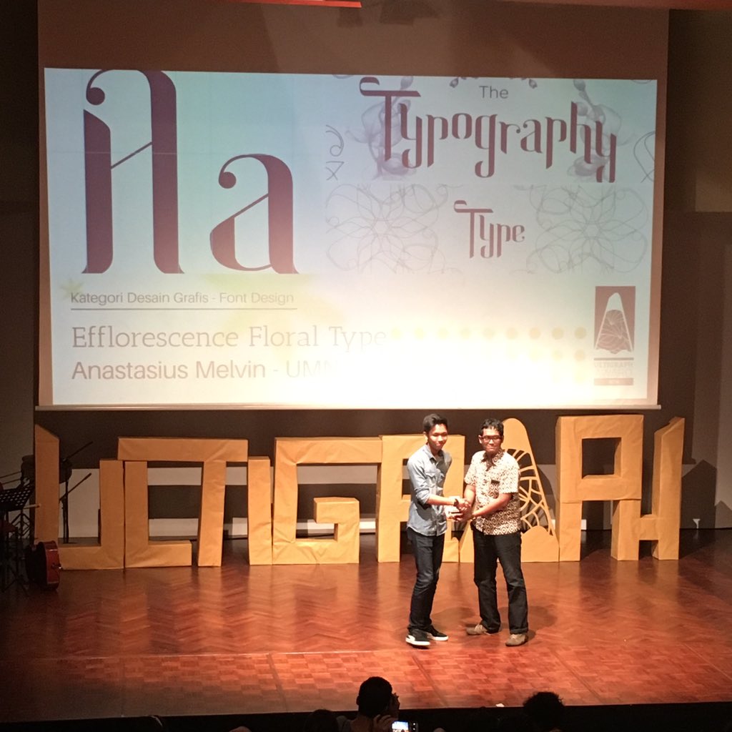 Pemenang Kategori Desain Grafis Typography "Efflorescence"