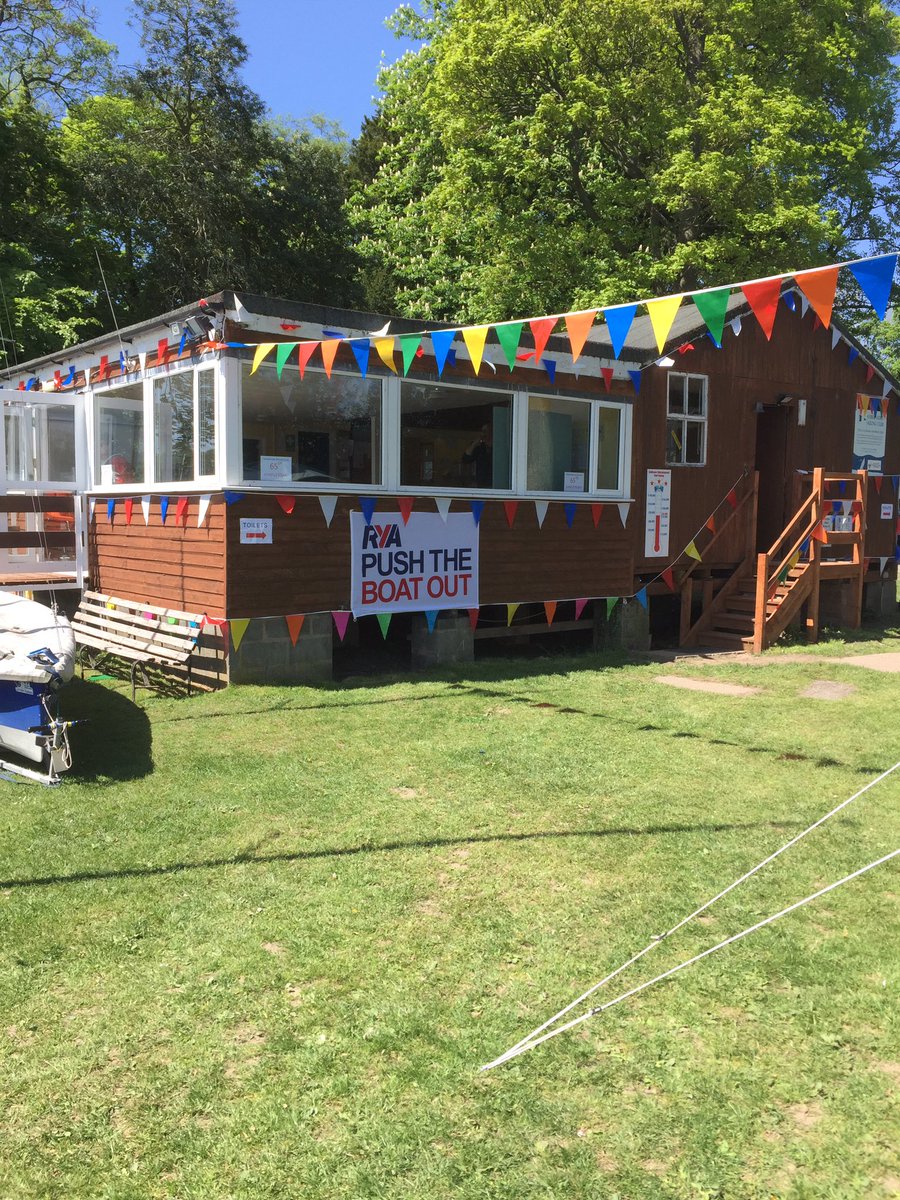 The clubhouse looks all ready for tomorrow's Open Day/RYA Push The Boat Out, come on down.