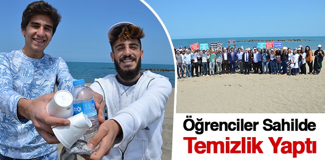 Öğrenciler Sahilde Temizlik Yaptı habermono.com/haber/ogrencil…