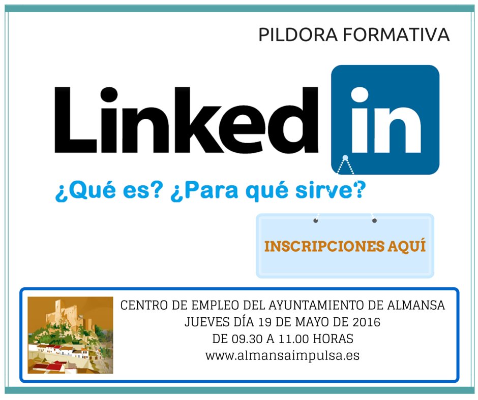 Almansa_Impulsa's tweet photo. Conoce y gestiona LINKEDIN como herramienta para tu búsqueda de empleo ¿Te apuntas?  https://t.co/bnwNjR7oBc https://t.co/cqyVWvfxFN