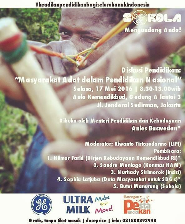 Pendidikan di pedalaman bukan ttg pemerataan guru saja.Ada hal lbh penting! Mari merapat 17 mei! Nati diketapel lho