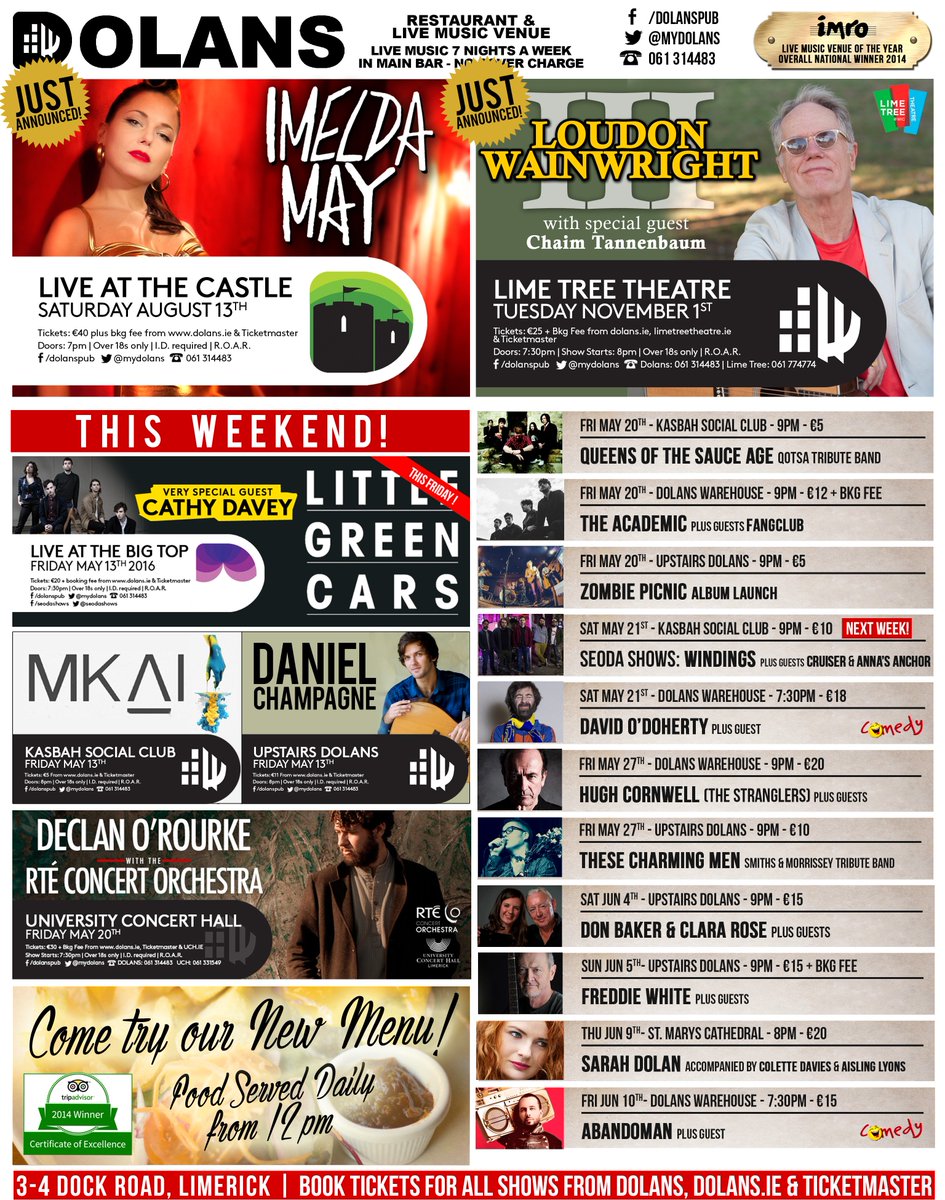 mydolans's tweet image. Whats on in Dolans Please retweet