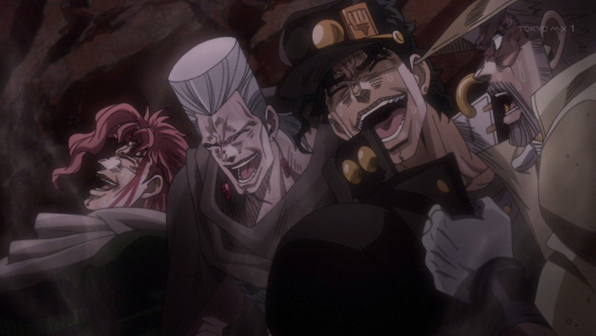 O Xrhsths 嘲笑のひよこ すすき Sto Twitter 笑顔がまぶしい承太郎達www Jojo Jojo Anime ジョジョ ジョジョの奇妙な冒険