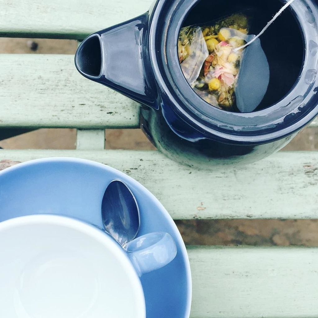 theDaphneRosa's tweet photo. Flowers in my tea... Saturday brunching... https://t.co/FGCU5fZdSo https://t.co/0mY8d5Sz9v