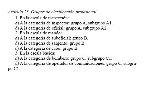 BOMBEROSCSIF's tweet photo. CLASIFICACIÓN DE CATEGORÍAS PROFESIONALES de los #Bomberos de la Comunidad Valenciana que en #Andalucía NO EXISTE. https://t.co/x1dUAsi7ib