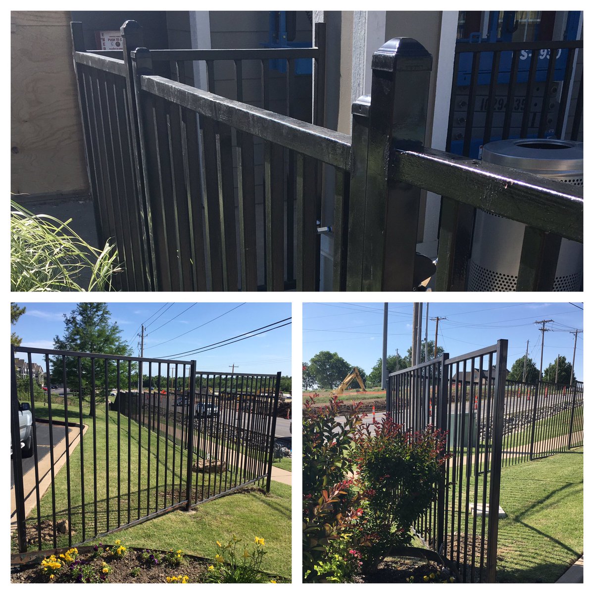 EmpireOK's tweet photo. Moving &amp; fabricating on existing fence at The Villas at Bailey Ranch in Owasso #ornamental #iron #fence https://t.co/VFUprqQ3qF