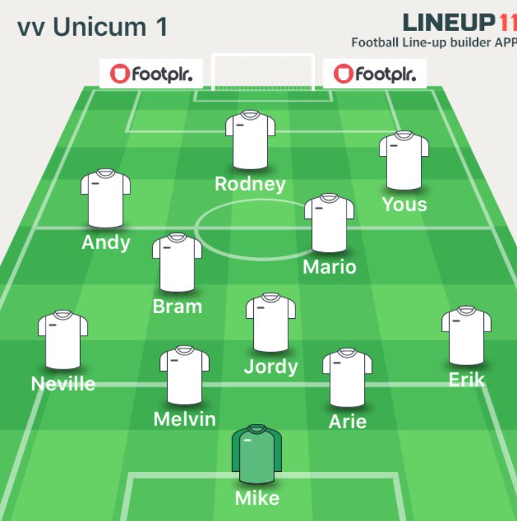 Opstelling <a href="/vv_Unicum/">VV Unicum Lelystad</a> voor de uitwedstrijd tegen <a href="/vvZeewolde/">vvZeewolde</a>