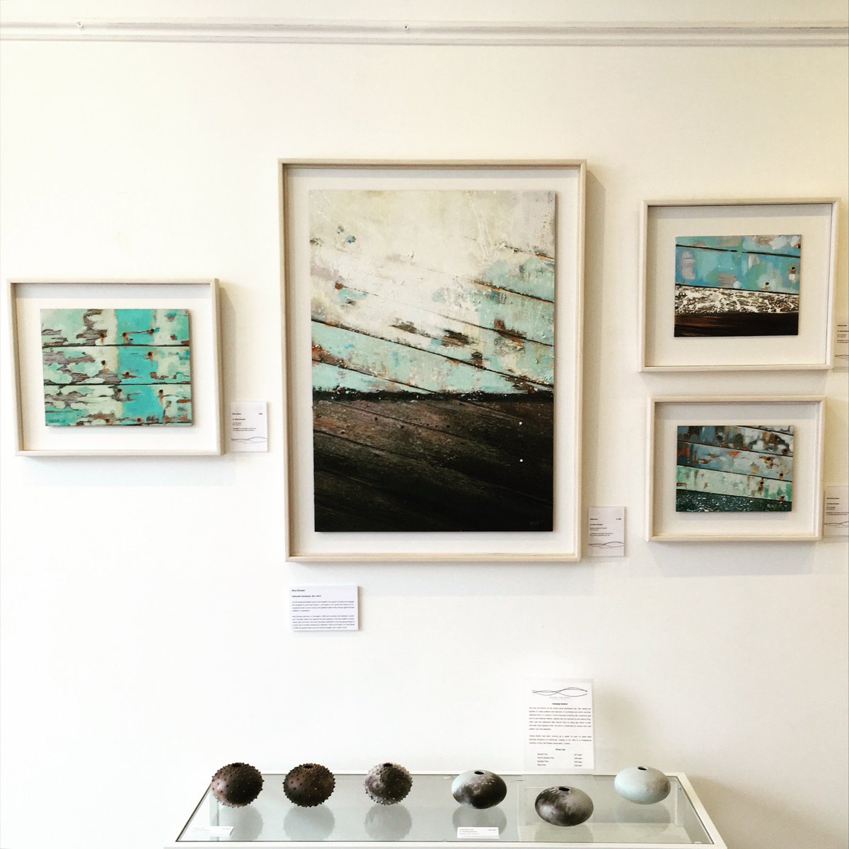 BesideTWaveLDN's tweet photo. #Paintings by Nina Brooke with #ceramics by @vanessabullick, now on display in our current show 'The Art School' https://t.co/82ep4drKHf