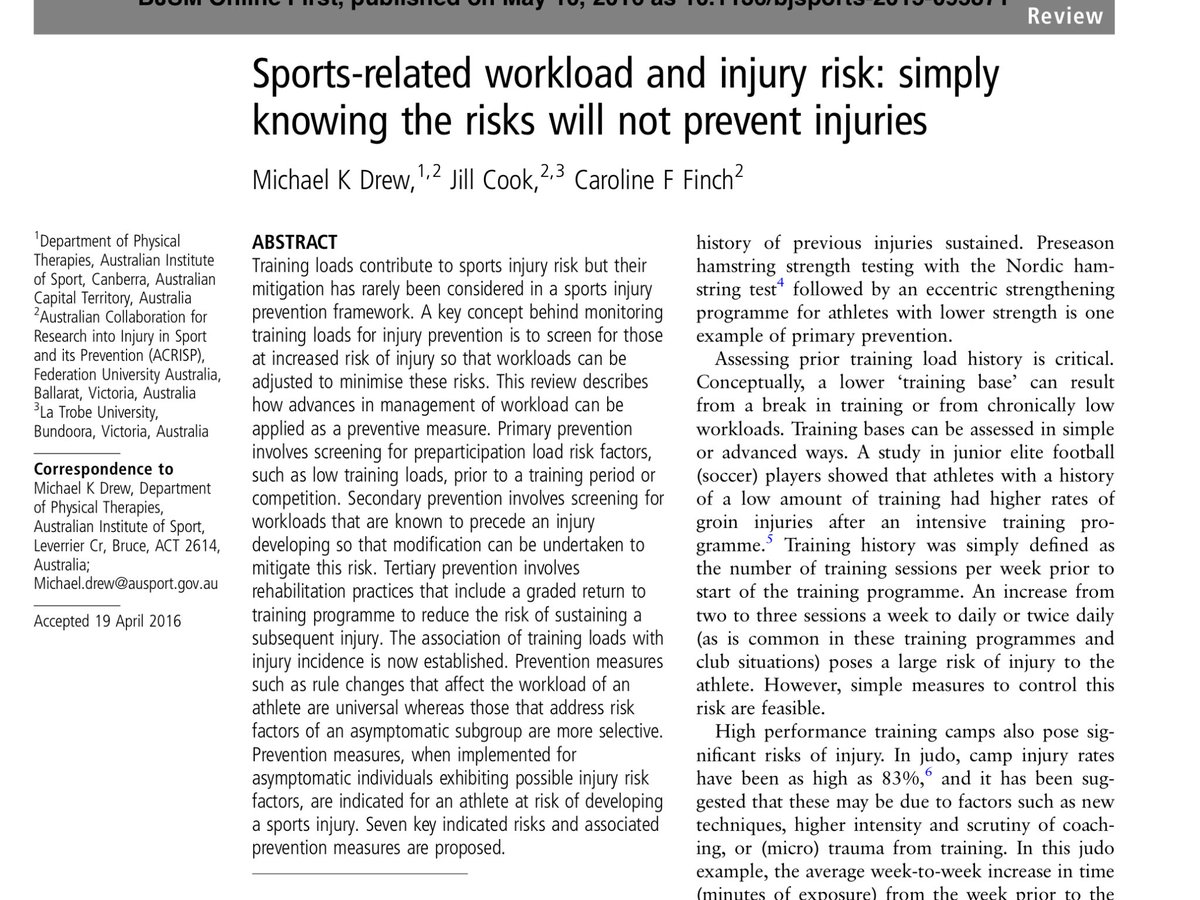 jb_morin's tweet photo. Injury prev &amp; trg load management, same fight
communication is key. Interesting rev by @CarolineFinch &amp; @_mickdrew https://t.co/JRkJiPN5PD