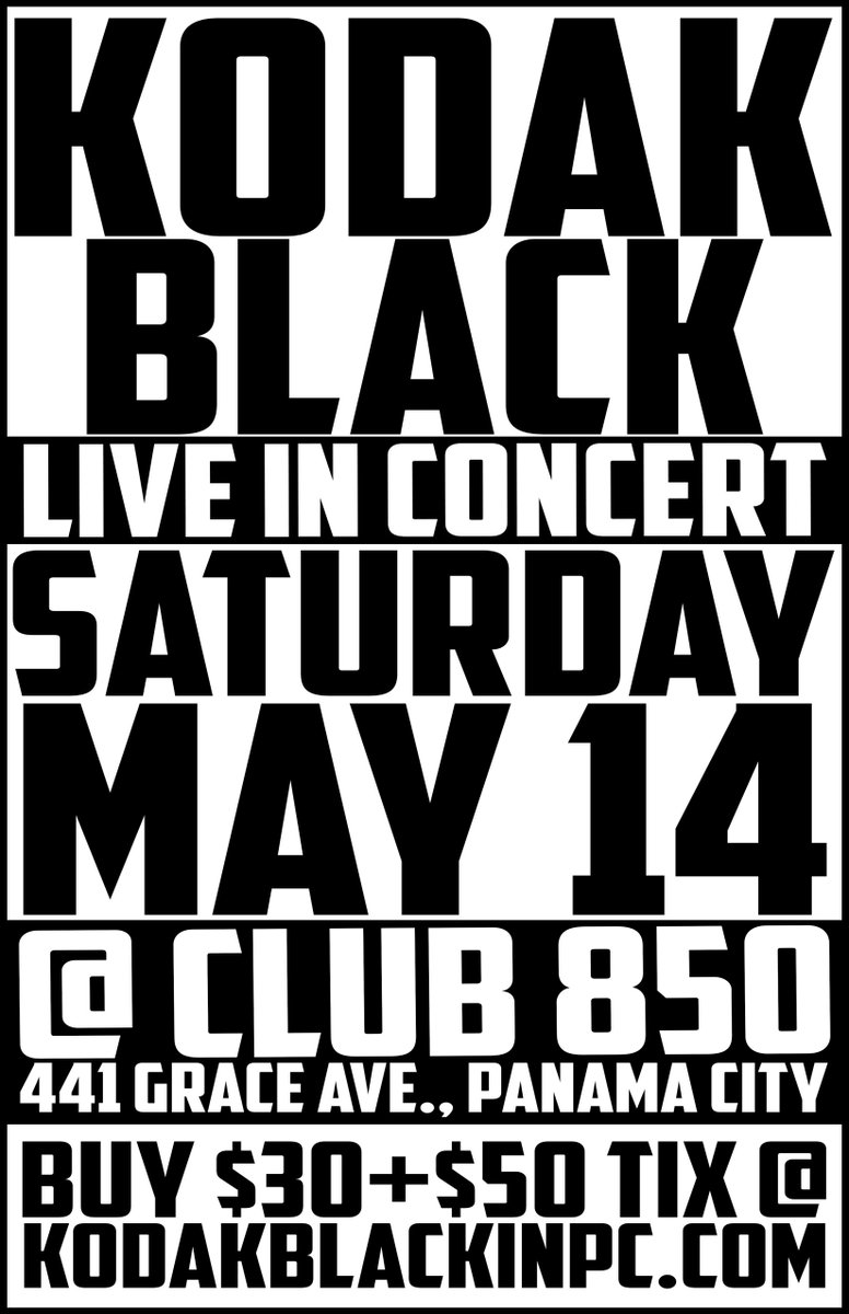 ThickChick850's tweet photo. @KodakBlack1k LIVE #TONIGHT @ #CLUB850 #PanamaCity | BUY TIX @ https://t.co/CaI282R6vj or 850.879.6110 #KodakBlack https://t.co/0HS6cBMplm