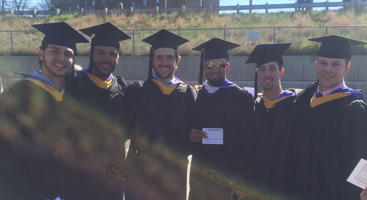 SNHU_Baseball's tweet photo. Congrats to the 6 #SNHUBaseball graduates today! Part one of a huge day! #snhu2016 https://t.co/O3fsVB1LkV