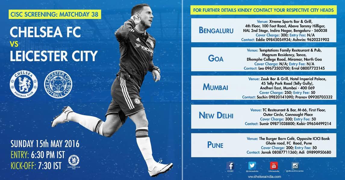 MumbaiChelsea's tweet photo. Join your fellow blues in the last game of the screening.
Let's make this one the most memorable one.
#CISCScreening https://t.co/OPKV3e2oma