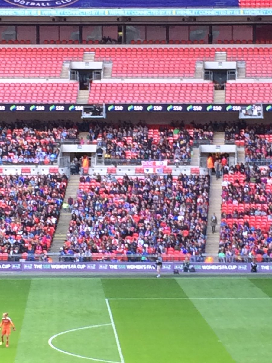 scs_radio's tweet photo. @pompeyfcladies flag on show here at @wembleystadium https://t.co/7fbXX9ESdq