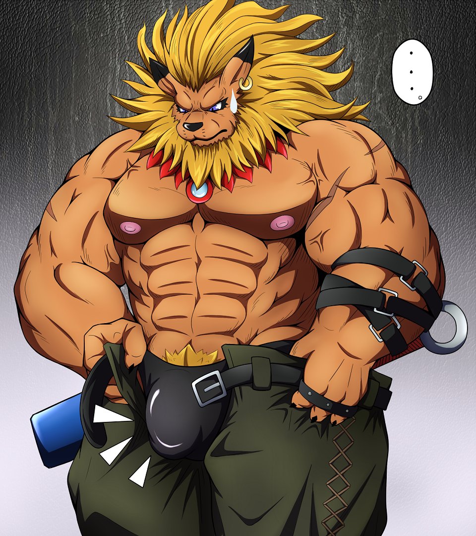 ちょこぼ 迅 در توییتر 股間の獅子 が引っかかってズボンのチャックがしまらないレオモン様描きました 眠れる獅子が目覚めてしまったやつは後日pixivにあげます w
