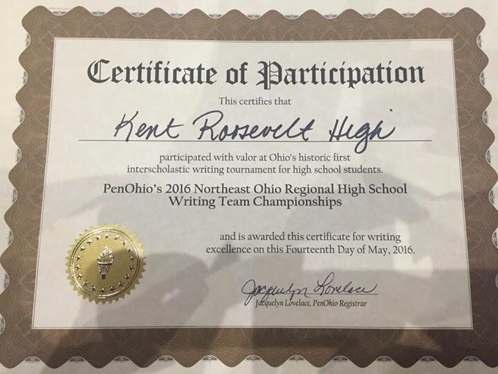 RHSColonel's tweet image. Best wishes to the Lady Writers competing in Ohio's first Power of the Pen competition!! Go @rhsroughriders !! 📝