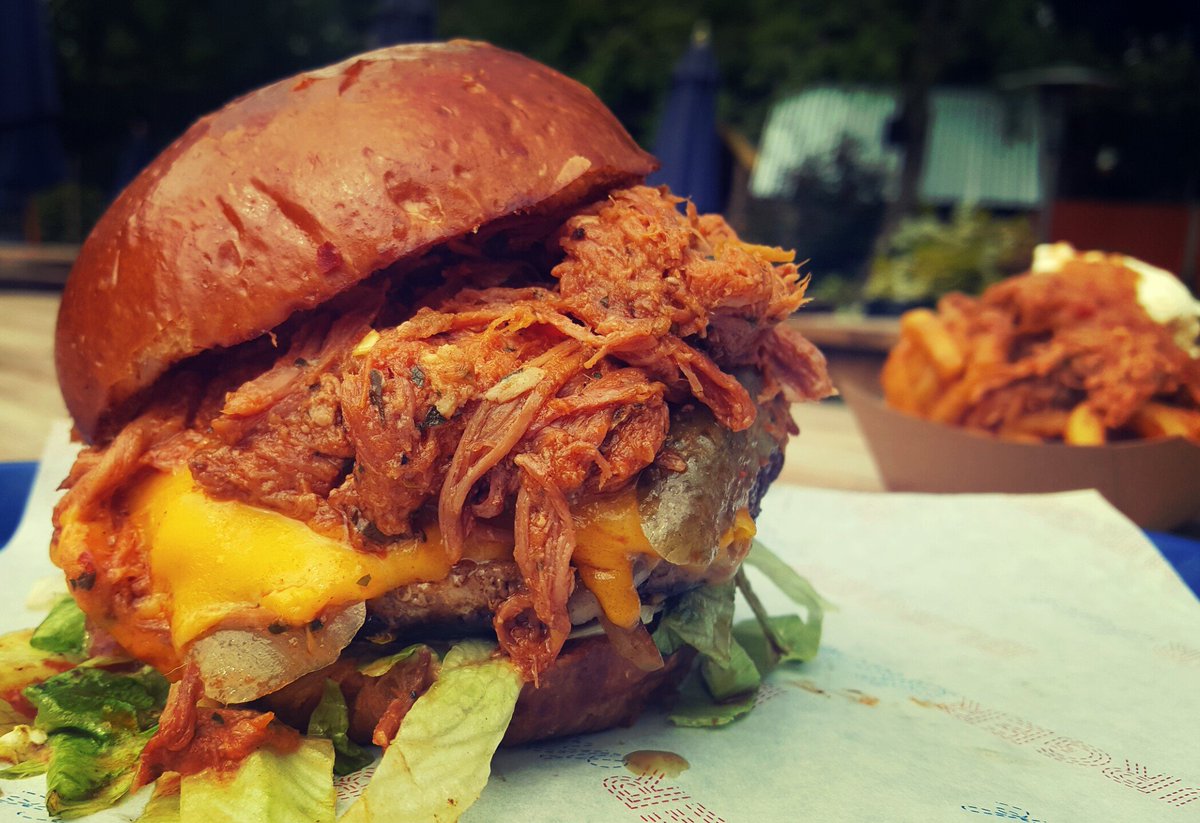 Our Chilli Pulled Pork burger is flying out of our @YoungsShack today 😋 Loaded with spice &amp; everything nice! 🍔👍