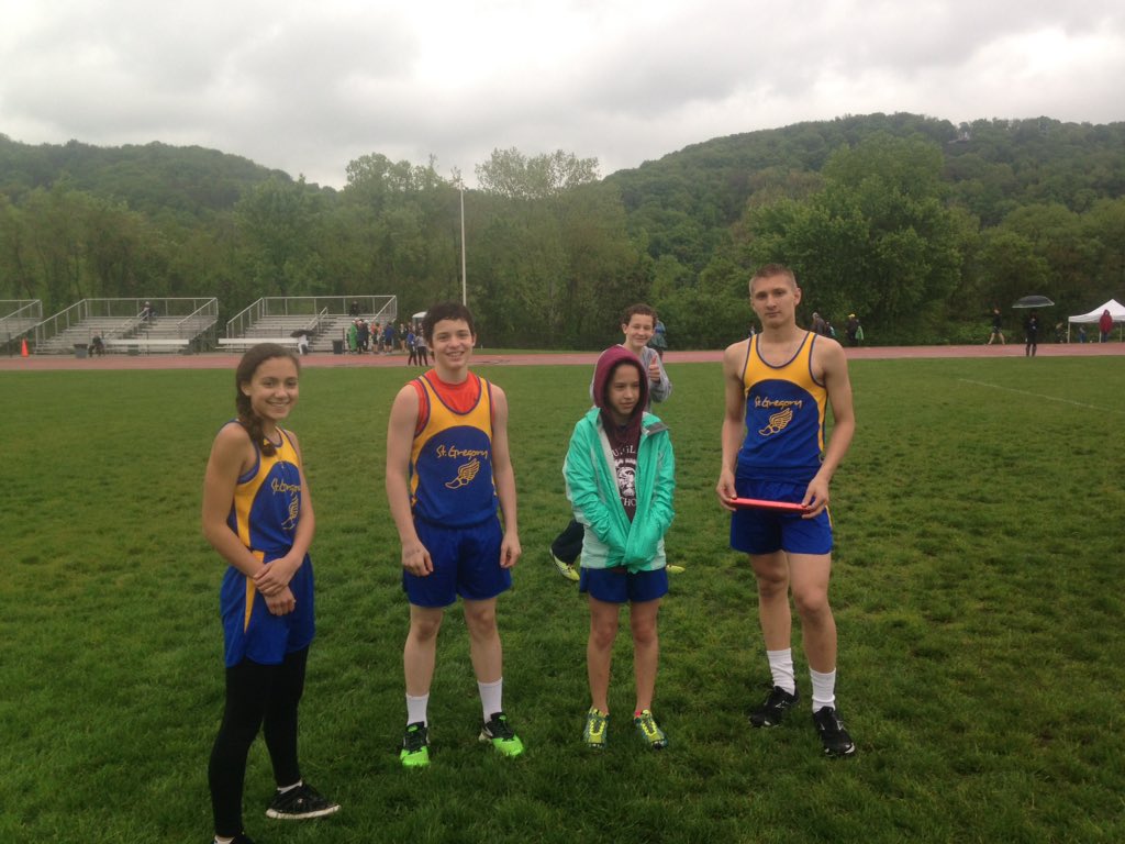 mark7669's tweet photo. Ready for relays @ DOP JV&amp;Varsity T&amp;F Champs. Go @Saint_Gregs Wolves! https://t.co/iN1p1ZkSSK