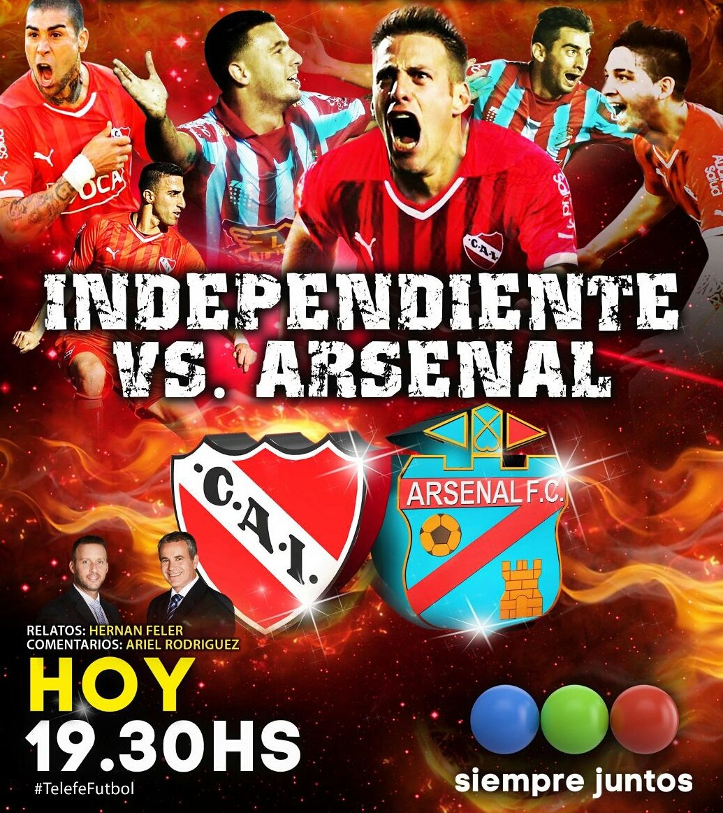 ArielRodriguez's tweet photo. A las 19.30, estaré en Independiente - Arsenal con @hfeler para @telefecom . Los espero! https://t.co/BWv4jPK2bH