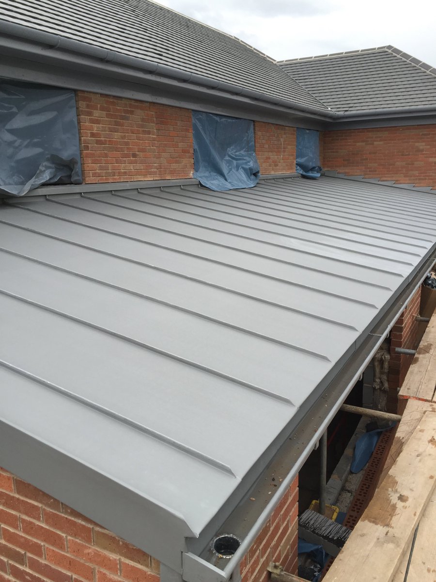 VM Zinc "Quartz" used on a house extension in Stourbridge.