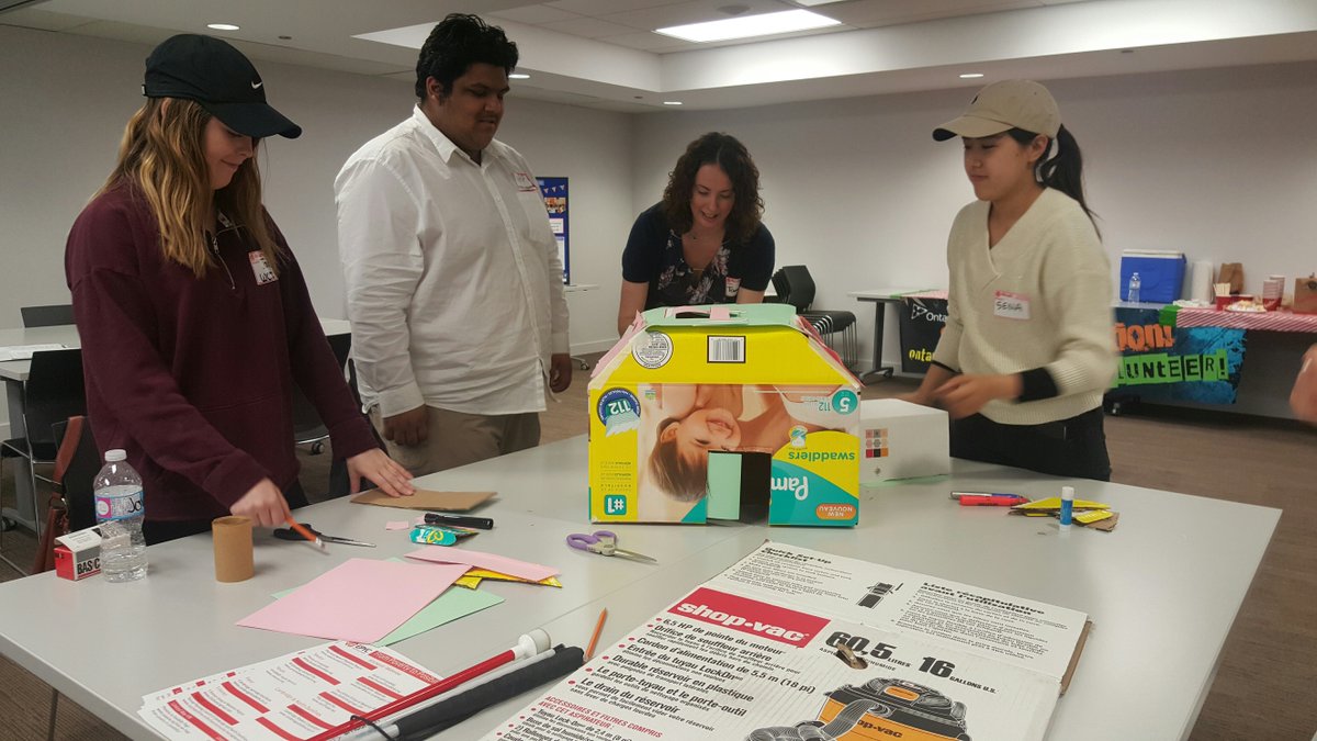 epycinfo's tweet photo. We are housing havoc! High class group building their house with cardstock, cardboard, stickers &amp; tape. #EPYC2016 https://t.co/6YyWNvLmNt