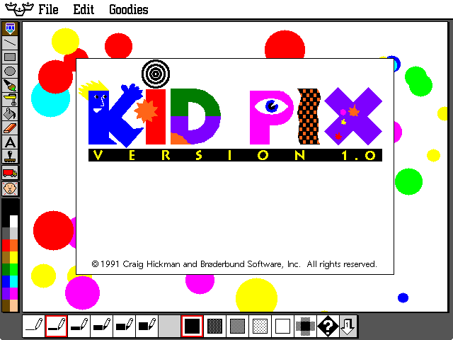 ericthomasj's tweet photo. Anyone remember the original KidPix? #OldSchool #Macintosh #Art #VintageSoftware https://t.co/y2Ws1bf689