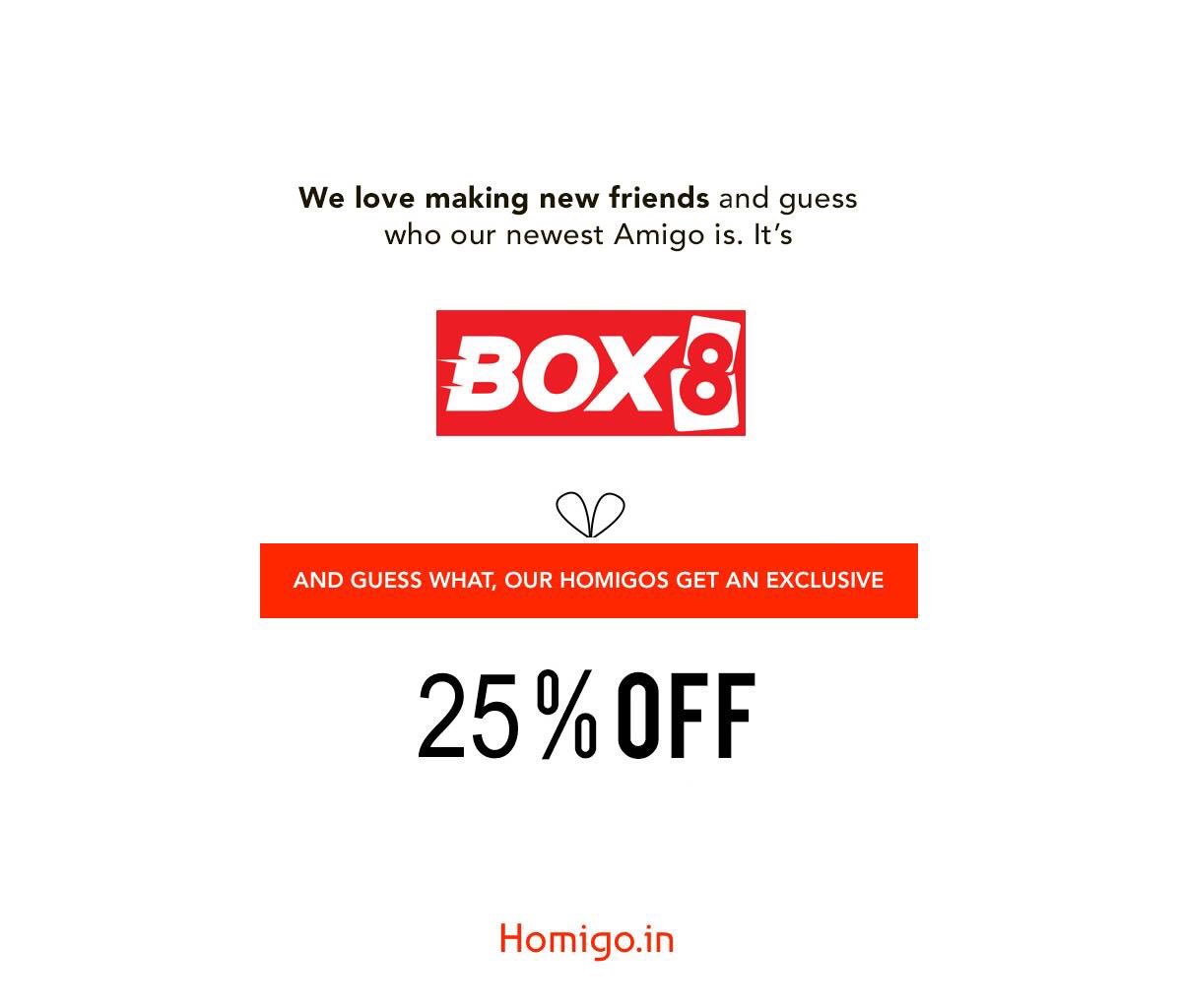 homigoIndia's tweet photo. @BOX8_in is our new buddy :) https://t.co/MUORoylqEn