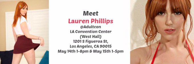 Will be @ADULTCON all weekend! 
Saturday 1-8pm & Sunday 1-5pm 
Cum and visit me! #laurenphillips #adultcon