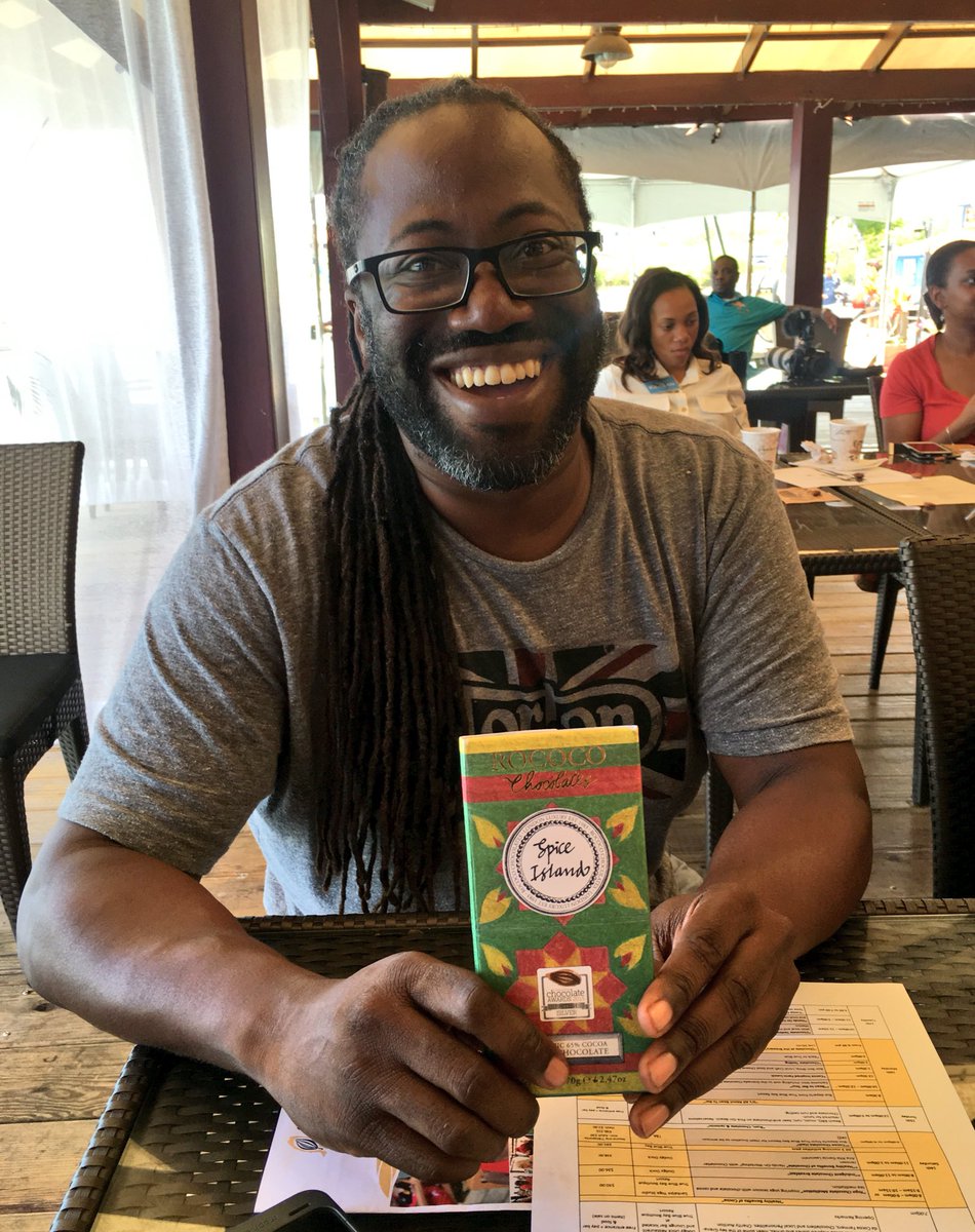 Hazel Lee (@hazel_choc) on Twitter photo <a href="/rococochocs/">Rococo Chocolates</a> #spiceisland bar makes <a href="/OneOneCacao/">One/One Cacao</a> a happy man! @GrenadaChocoFes #cacaolove 😄🍫😋🌴☀️✨ <a href="/rococochocs/">Rococo Chocolates</a> #spiceisland bar makes <a href="/OneOneCacao/">One/One Cacao</a> a happy man! @GrenadaChocoFes #cacaolove 😄🍫😋🌴☀️✨