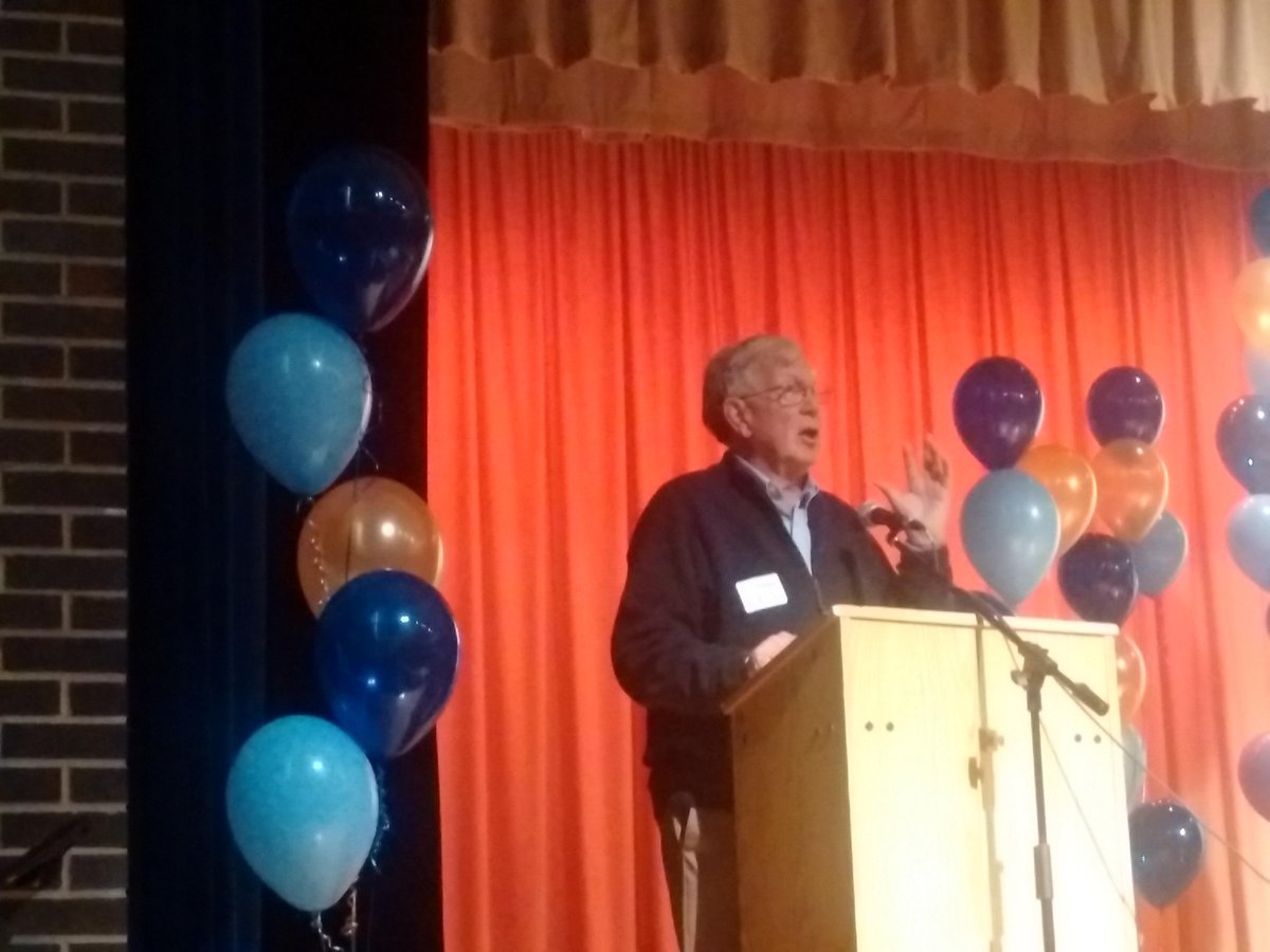 WestHumberCI's tweet photo. Former principal John Norman reminding us about West Humber's past! #WHCI50th https://t.co/6c7GXPKYF4