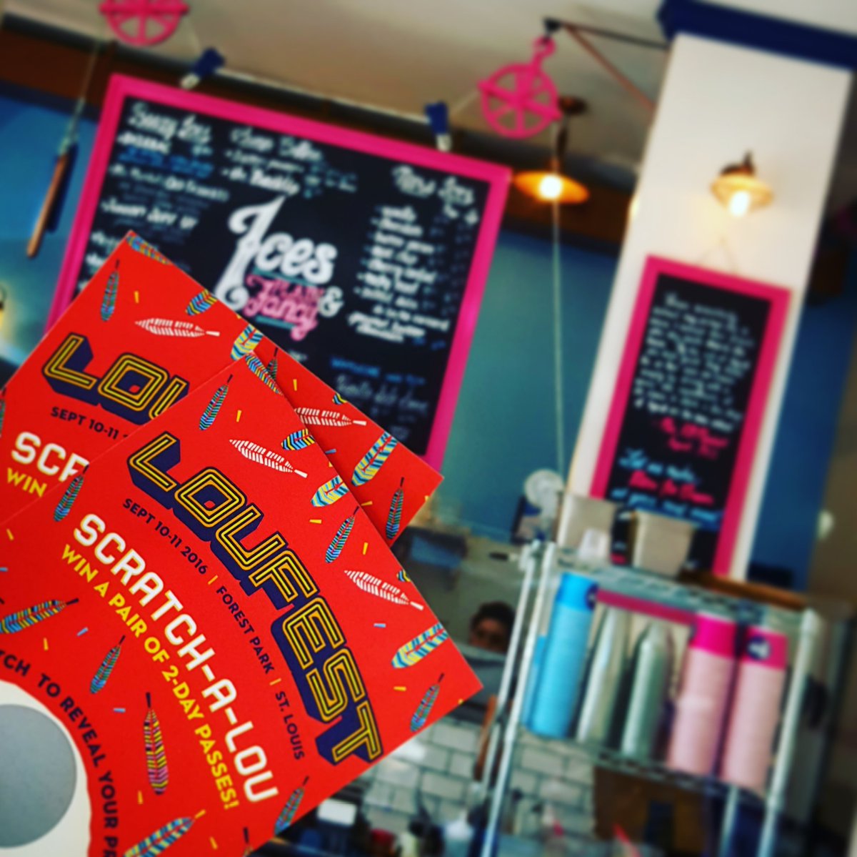 loufest's tweet photo. Happy Saturday! #ScratchALou starts at noon! @IcesSTL has the tickets and they're ready to ROCK! #LouFest #StL https://t.co/hSDG0fiXbV