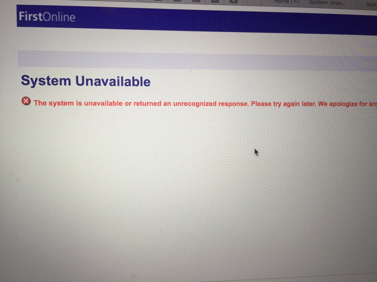 Dear <a href="/FirstBankngr/">FirstBank Nigeria</a> your firstonline is down.